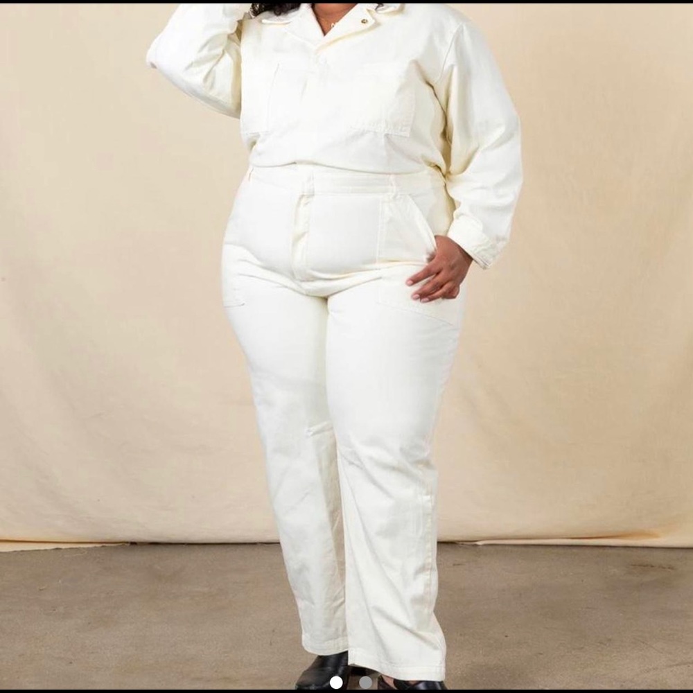 2XL Big Bud Press vintage white long sleeve jumpsuit